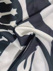 Retro Kaftan Dress Plus Size Graphic Print Batwing Sleeve Maxi Dress