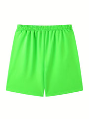 Star Pattern Comfy Shorts Men's Casual Elastic Waist Drawstring Shorts