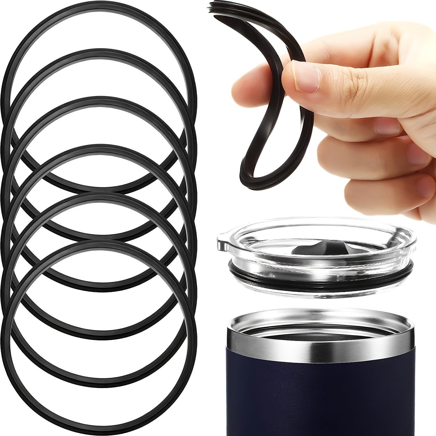 6pcs Replacement Rubber Cover Seal for 16-20oz Cups