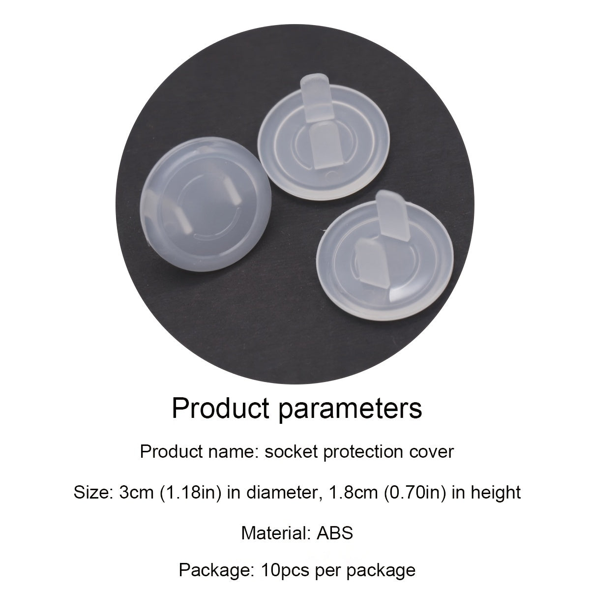 10 Pack Baby Safety Outlet Covers Transparent Easy Install Childproof