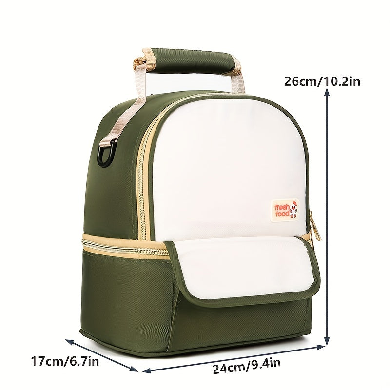 Insulated Lunch Box Leakproof Adjustable Freezable Perfect for Office School Pic