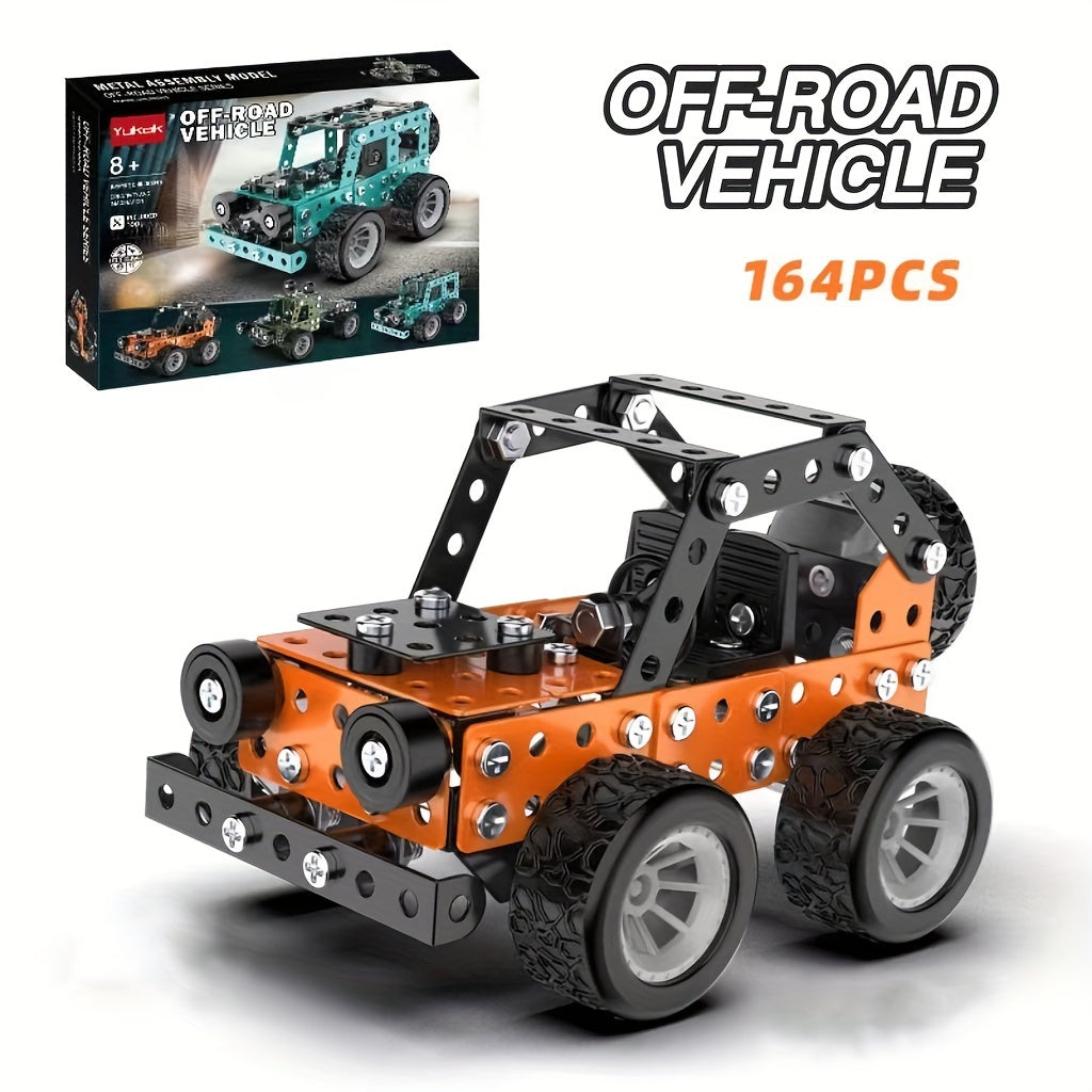 Metal Assembled Toy Car Off road Vehicle Model Assembly Vehicle Toys Box