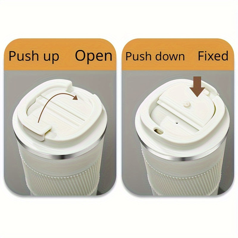 500ml 16.9oz Stainless Steel Travel Coffee Mug Leakproof Vacuum Water Cup