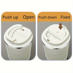 500ml 16.9oz Stainless Steel Travel Coffee Mug Leakproof Vacuum Water Cup