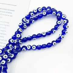 40pcs Glass Eye Beads Round Colorful Spacer Beads DIY Jewelry Making