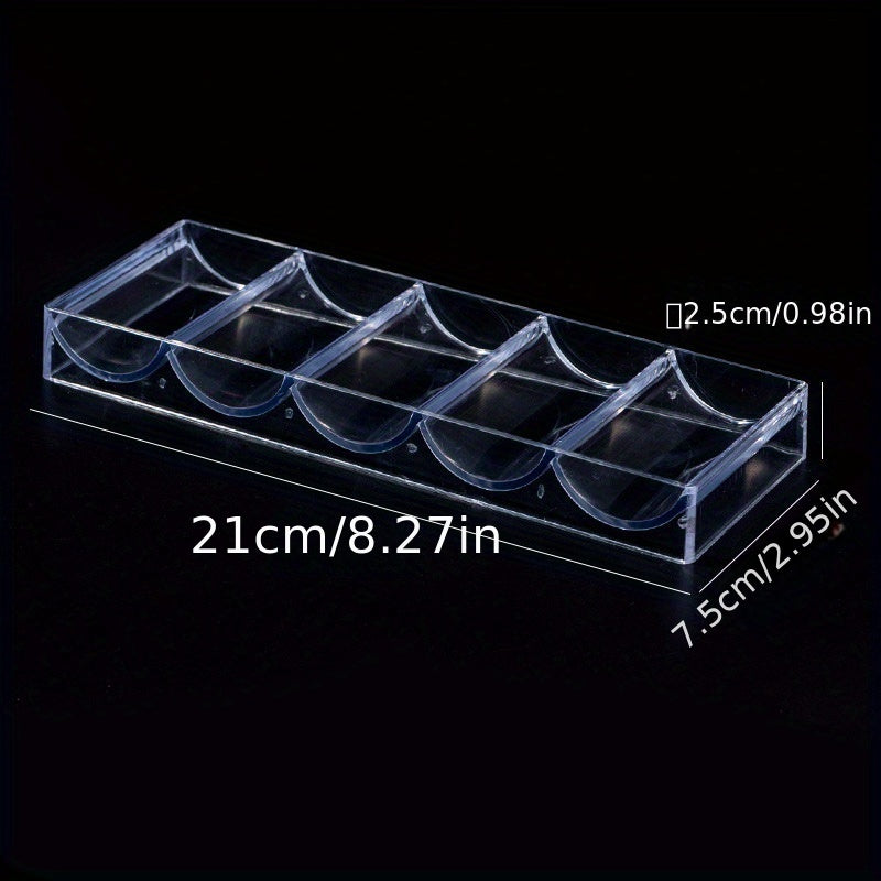 Acrylic Chip Holder Box with Lid - Storage for 100 Chips