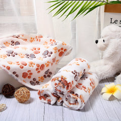 Warm & Soft Pet Blanket with Paw Print - for Dogs, Cats, Guinea Pigs