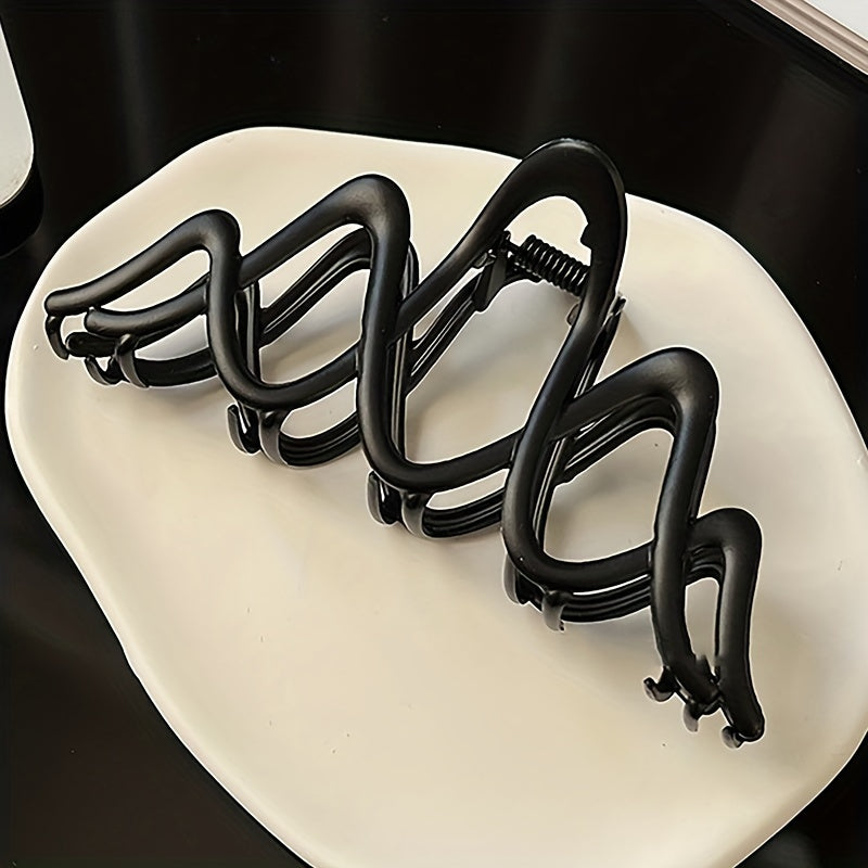 Wavy Hair Claw Clip Alloy Non Slip Strong Hold Grip Hair Jaw Clip