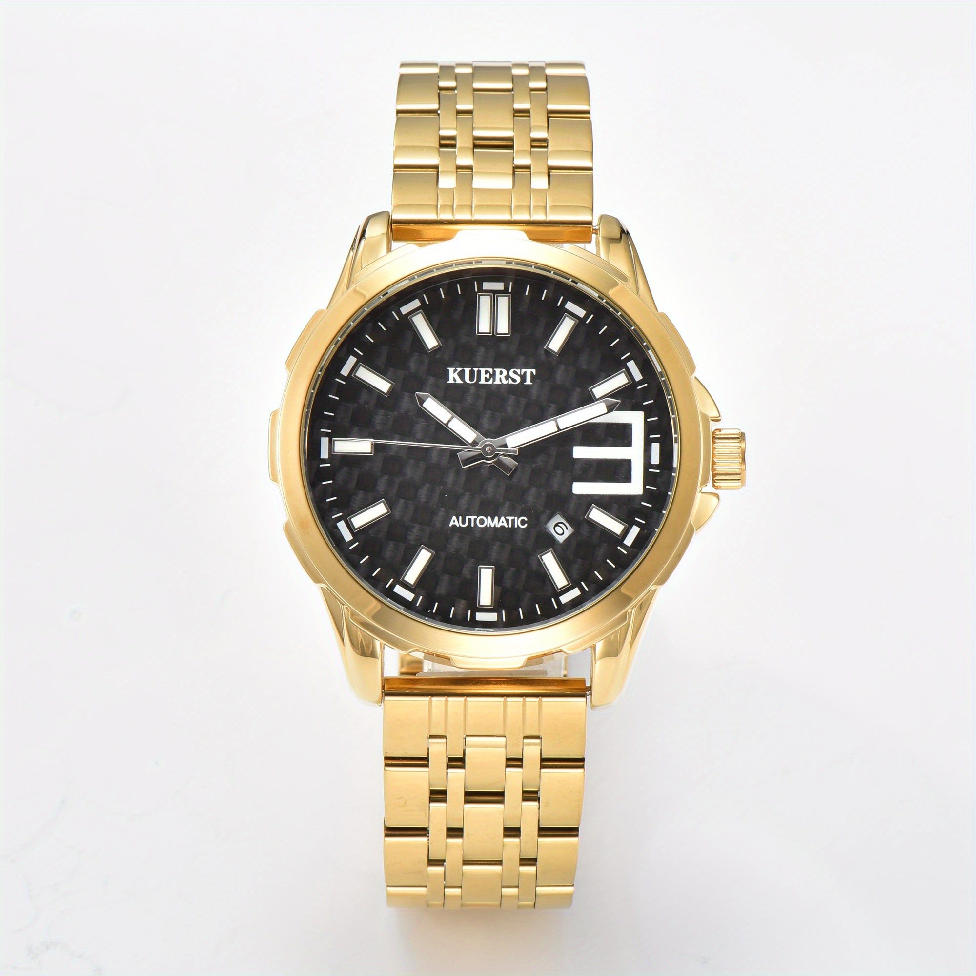 KUERST Teenager Men's Steel Strap Luminous Watch