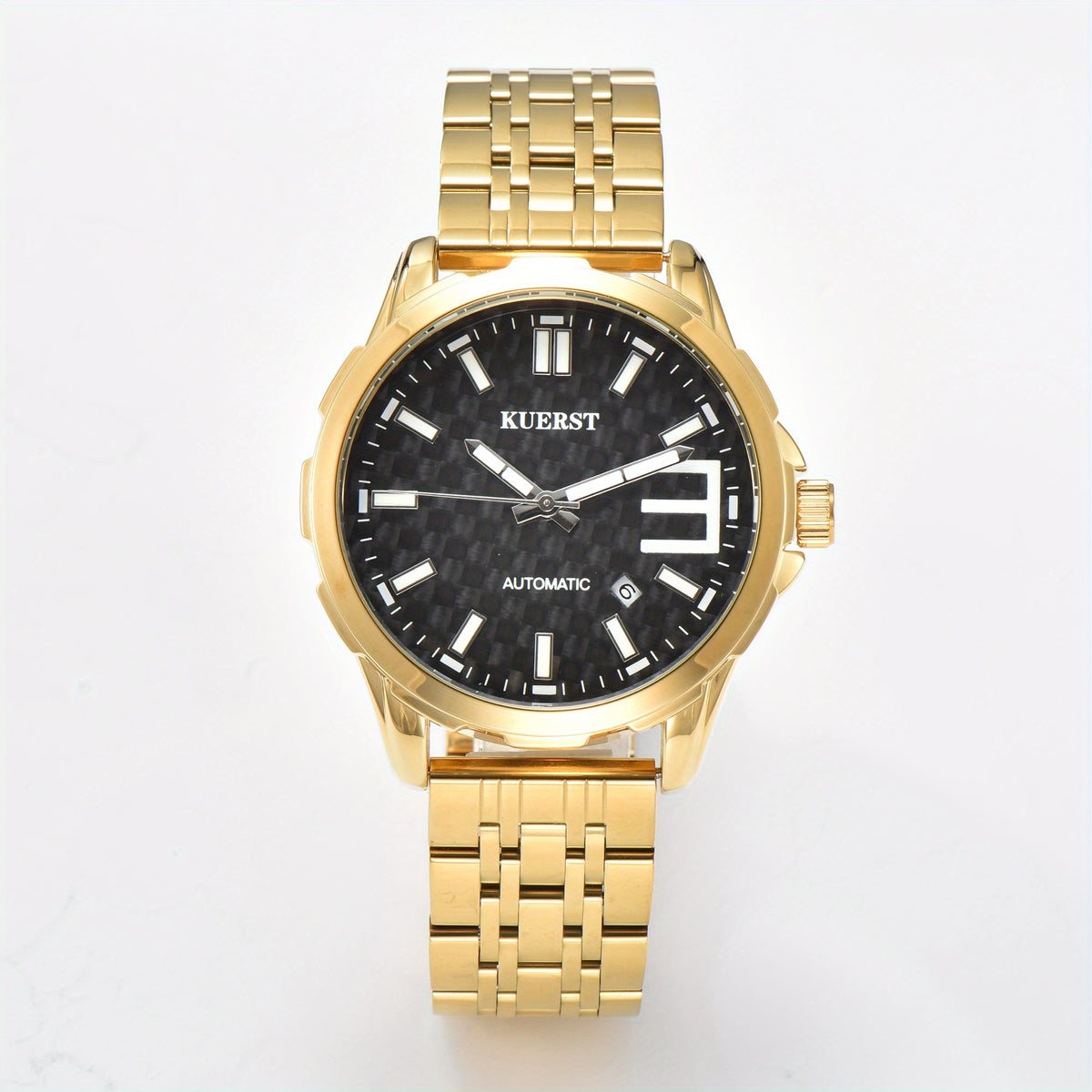 KUERST Teenager Men's Steel Strap Luminous Watch