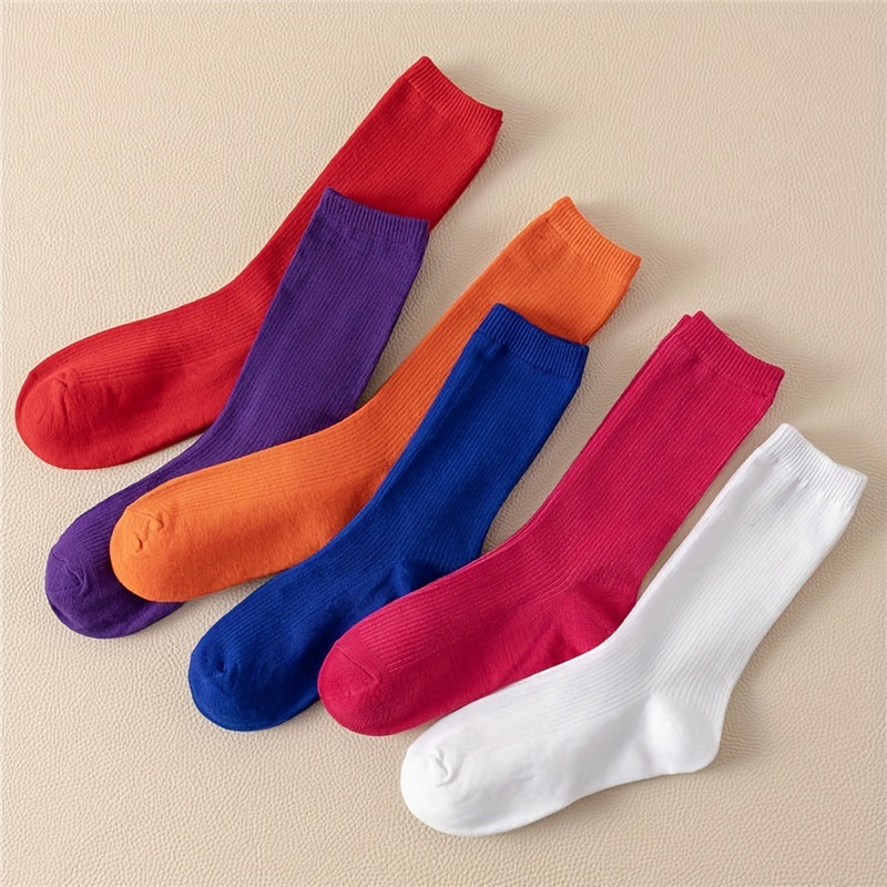 6 Pairs Comfy & Breathable All-match Women's Socks