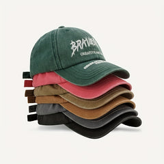 Outdoor Curved Brim Letter Embroidery Men's Peaked Cap Baseball Cap