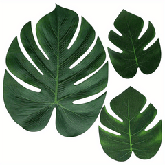 Tropical Palm Leaf Plants Hawaii Jungle Party Table Decor