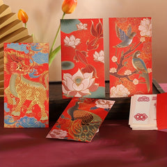 6pcs Year Red Envelope Dragon Lucky Money Gift Spring