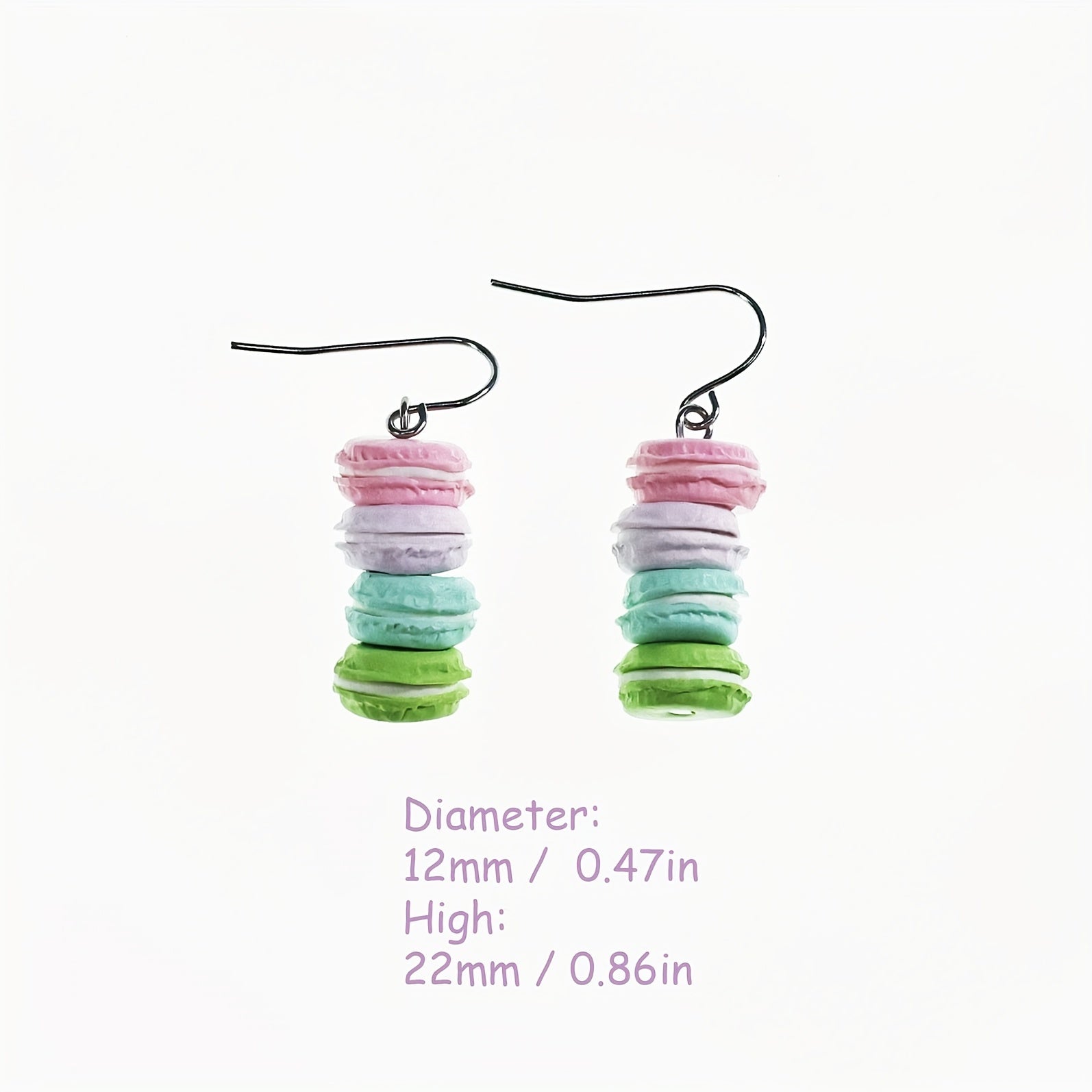 Cute Multicolored Macaroon Stack Earrings for Girls
