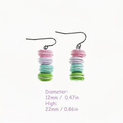 Cute Multicolored Macaroon Stack Earrings for Girls