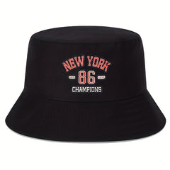 YORK Print Bucket Hat Lightweight Foldable Fisherman Cap For Women Men