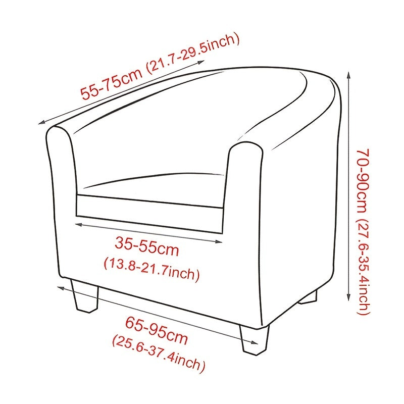 Stretch Barrel Chair Cover Spandex Armchair Slipcover