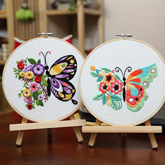 3D Embroidery Starter Kit for Adults - Cross Stitch with Flower Pat