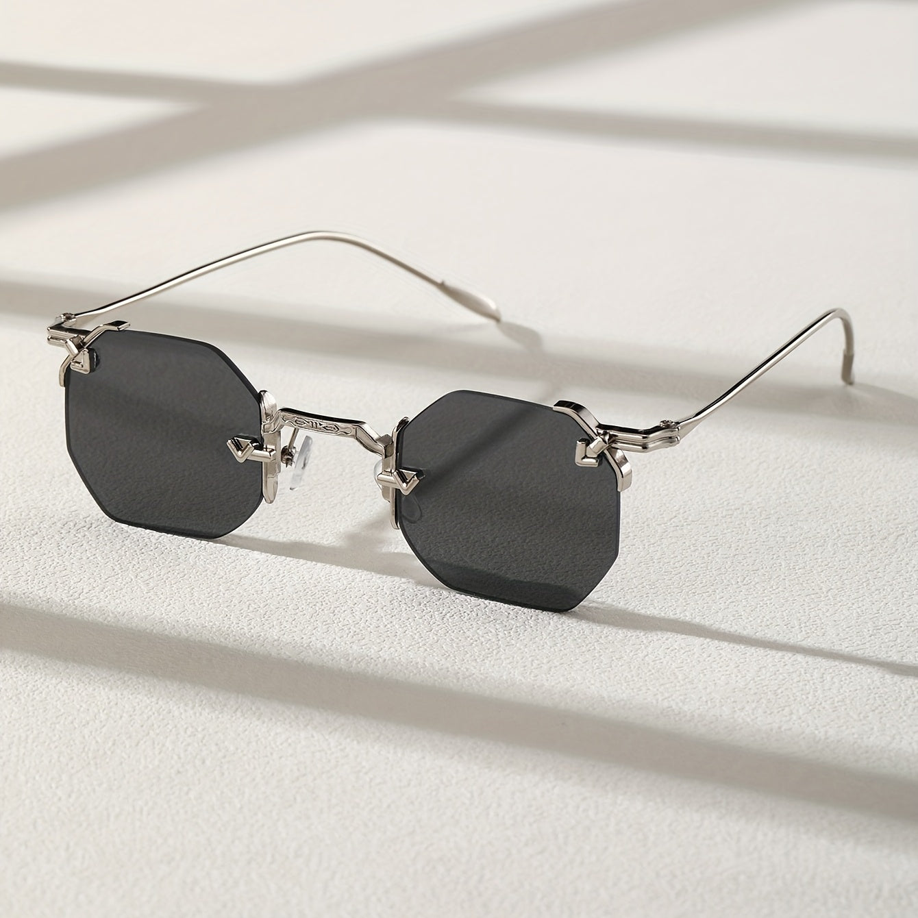 Men's Metal Rimless Sunglasses UV Protection