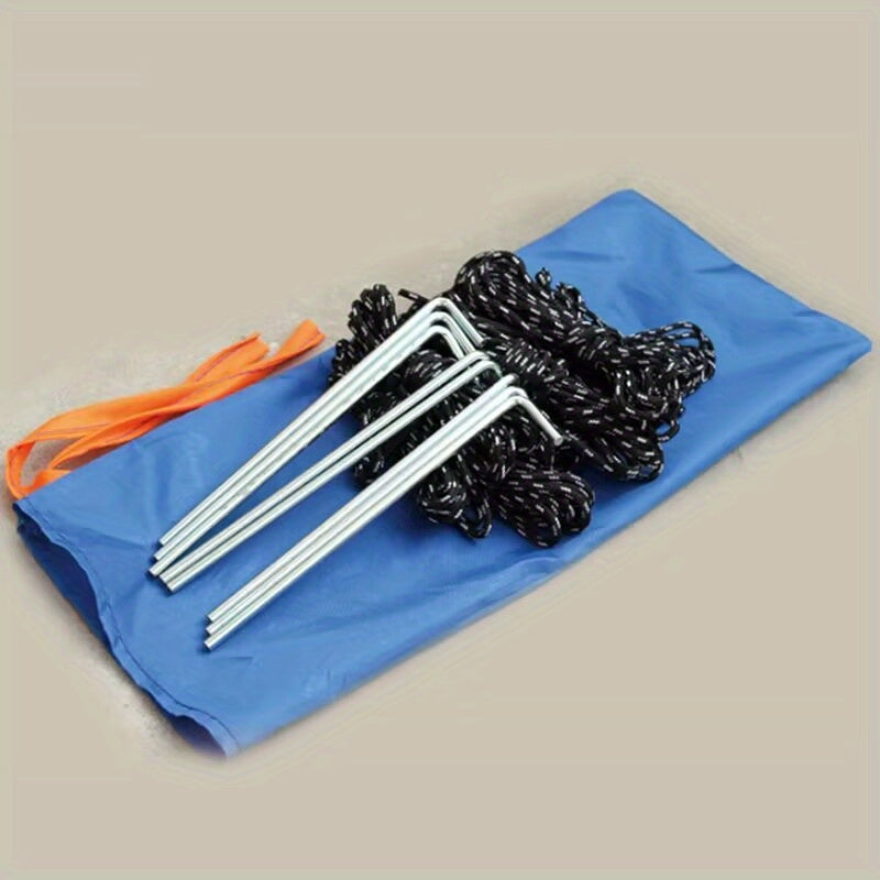 8 Ground Nails & 4 Wind Ropes Camping Accessories