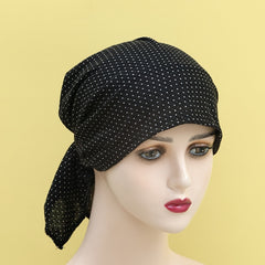 Polka Dot Turban Cap Lightweight Beanies Hair Caps Women's Headwear