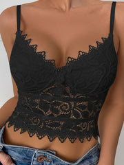 Floral Lace Cami Shaping Top V Neck Slimming Underwear