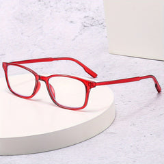 Square Clear Lens Glasses Lightweight Anti Light Reading Glasses