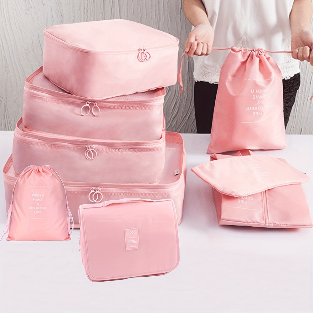 Travel Packing Cubes 9pcs Multifunction Luggage Bags Clothes & Shoes Storage