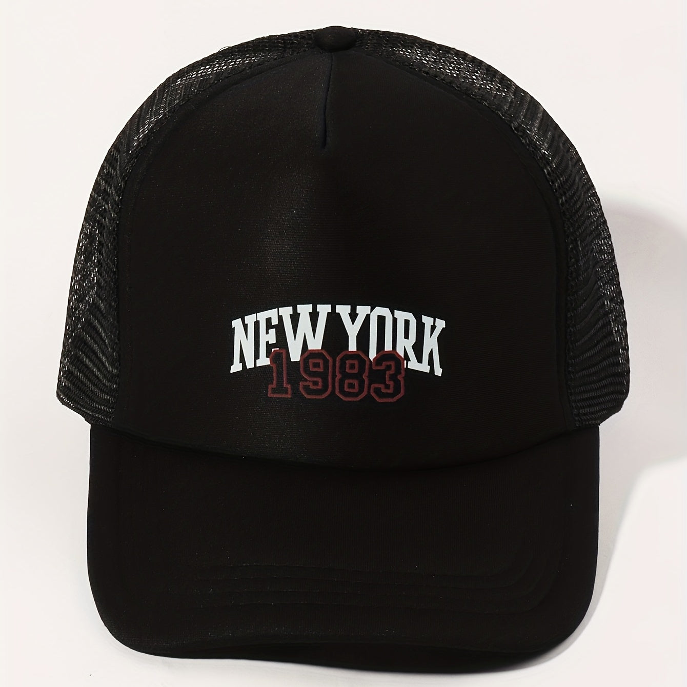 NY1983 Trucker Hat Baseball Cap Adjustable Mesh Sunshade Dad Hat