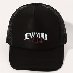 NY1983 Trucker Hat Baseball Cap Adjustable Mesh Sunshade Dad Hat
