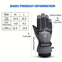 Winter Ski Cycling Gloves Men Women Warm Windproof Waterproof Touch Screen Glove