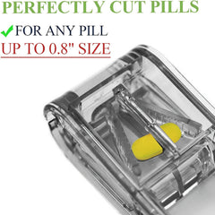 Transparent Pill Crusher & Cutter with Holder Case