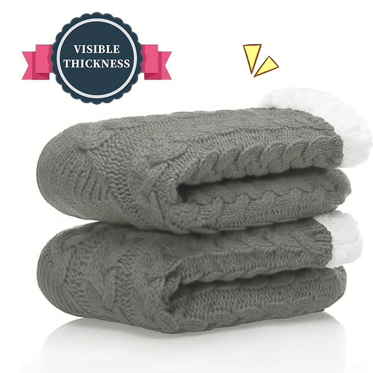 Warm Fuzzy Socks For Men Thick Slipper Socks Fleece Lined Cozy Indoor Socks