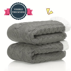 Warm Fuzzy Socks For Men Thick Slipper Socks Fleece Lined Cozy Indoor Socks