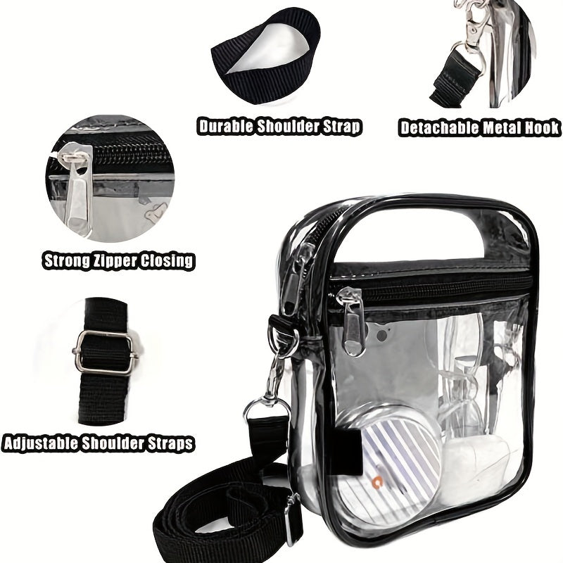 Clear Crossbody Bag Stadium Approved PVC Bag One Shoulder Bag