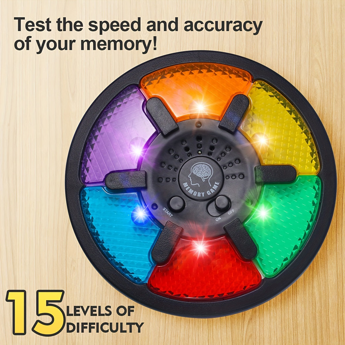 6 in 1 Handheld Memory Game Machine Electronic Toy with Lights & Sounds
