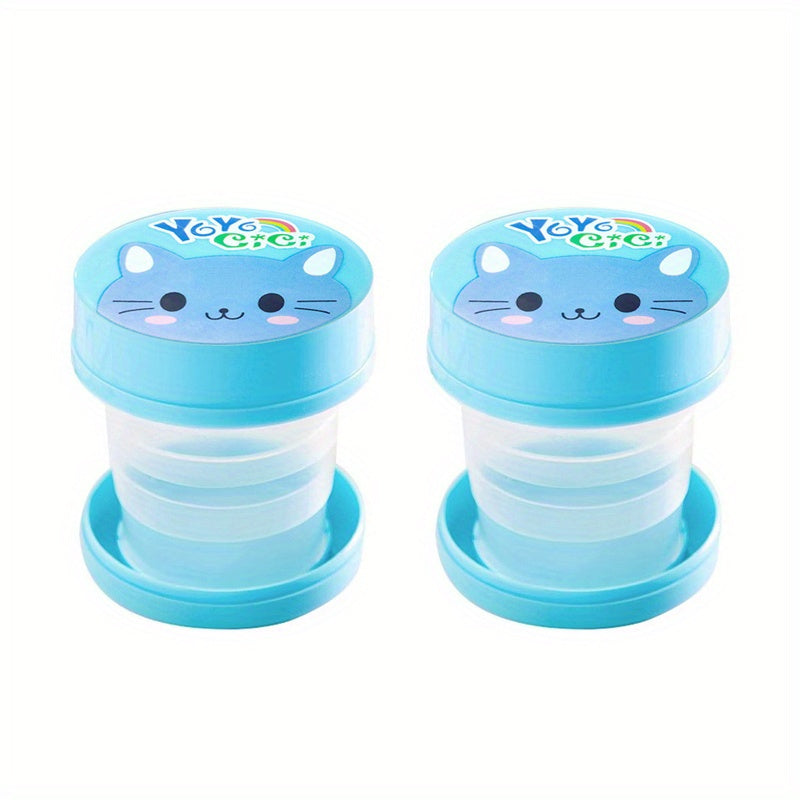 Cartoon Retractable Water Cup Portable Mini Cup for Outdoor Travel