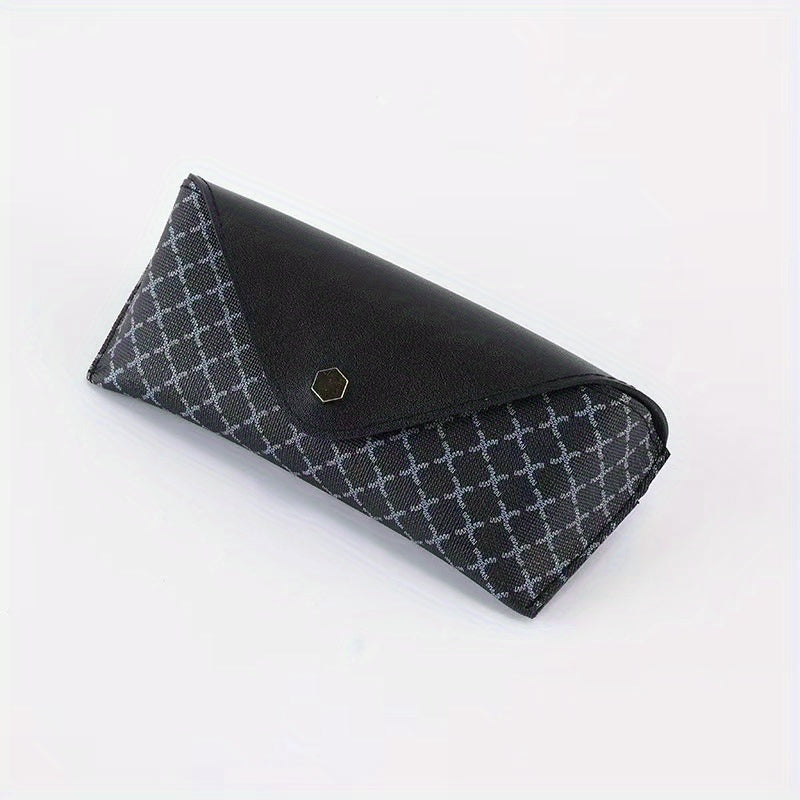 Plaid Glasses Bag Snap Button Sunglasses Reading Glasses Pouch