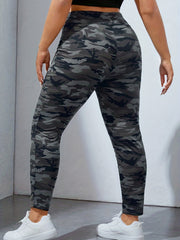 Women's Plus Camo V Waist Skinny Trousers