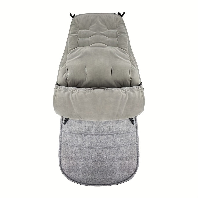 Linen Baby Stroller Sleeping Bag Warm Foot Cover Windproof Three speed Adjutable