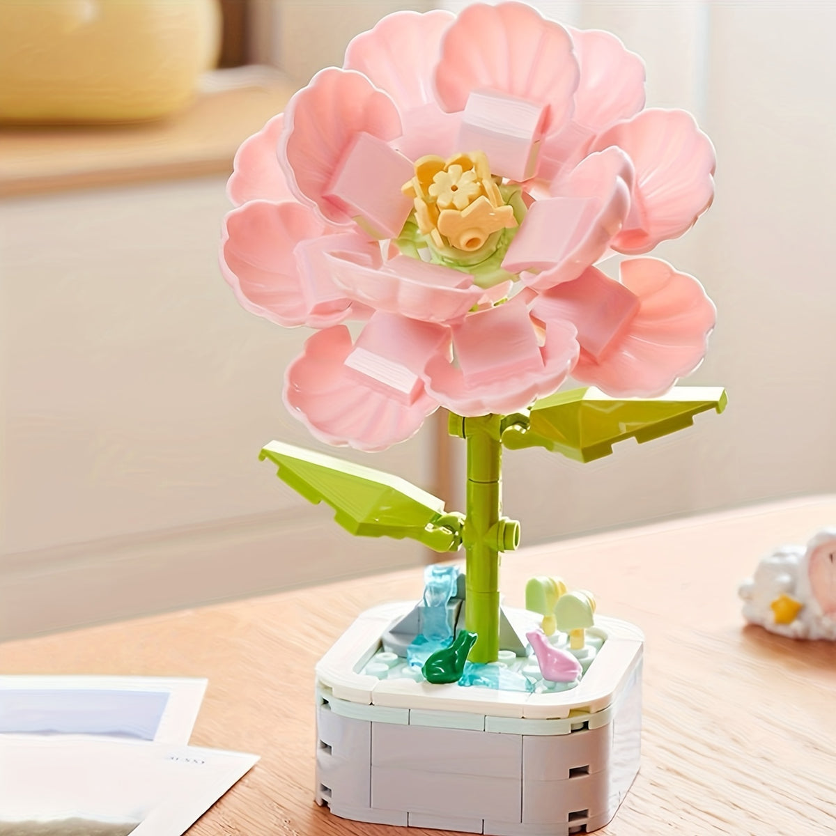 DIY Hibiscus Flower Plant Building Blocks Kit