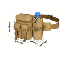 Casual Waist Bag with Water Bottle Holder for Outdoor Traveling Camping