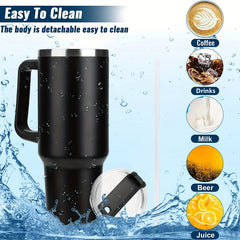 GEMFUL 40 Oz Tumbler Insulated Leak Proof Portable Water Bottle Stainless Steel
