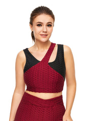  Colorblock Jacquard Sports Bra Women's Plus Quick Drying Fitness Yoga