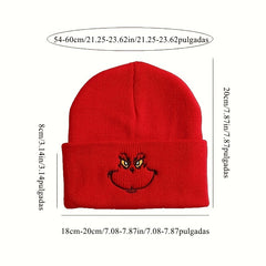 Embroidered Ski Knit Cap Beanie Hat Keep Warm Men Women