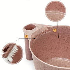 Eco Wheat Straw Hair Dye Kit w/ Bowl & Brush Set for Normal Hair