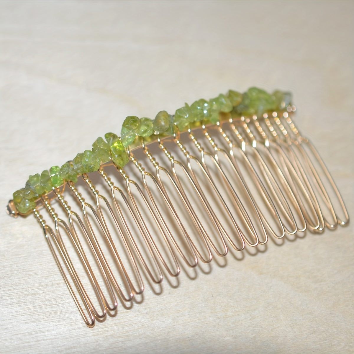 Natural Crystal Stone Hair Comb Amethyst Headwear Bride Hair Accessories
