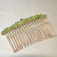 Natural Crystal Stone Hair Comb Amethyst Headwear Bride Hair Accessories