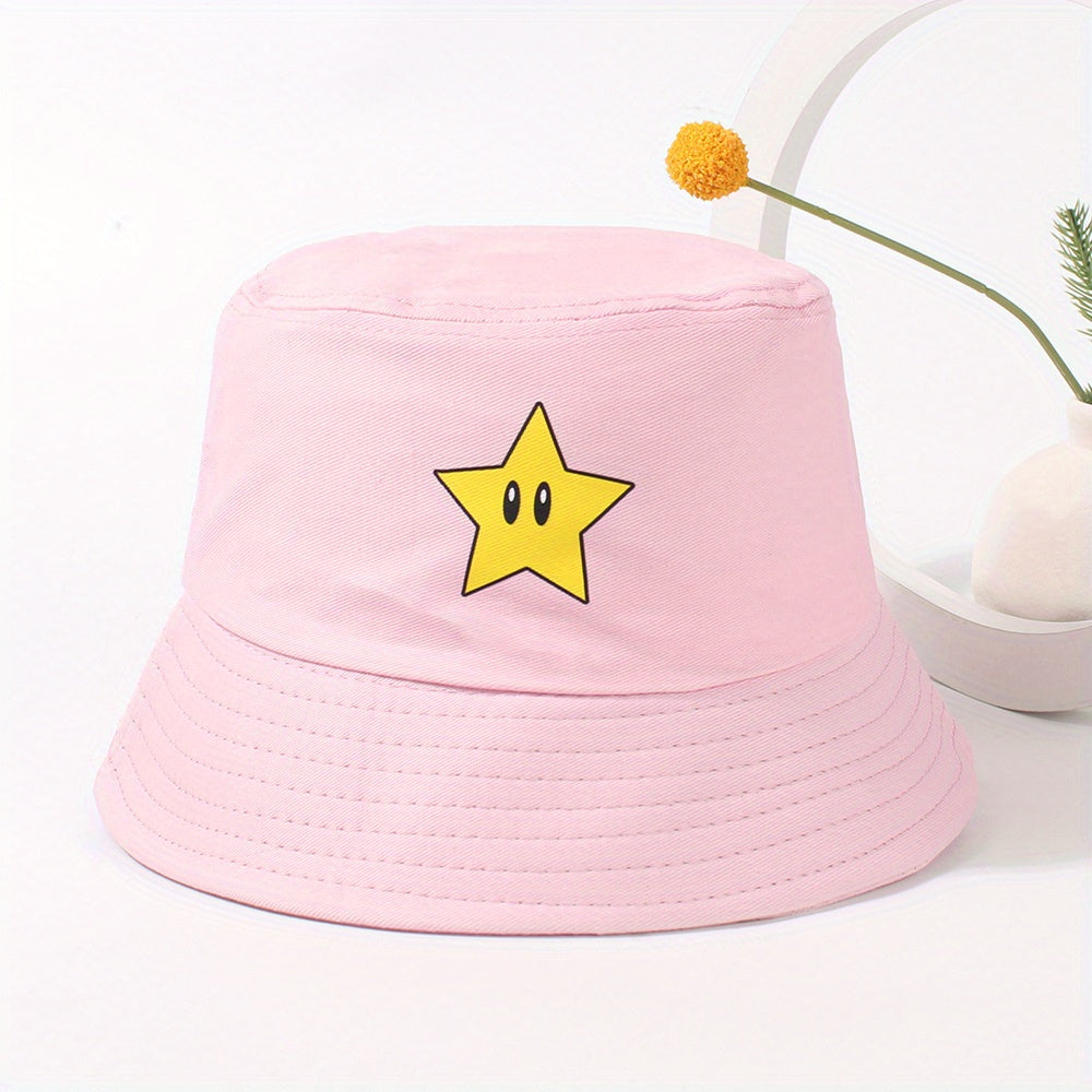Cartoon Print Bucket Hat Sunscreen Beach Hats For Women & Men
